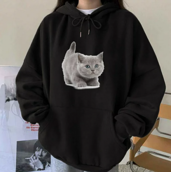 Hoodie dengan gambar binatang yang lucu
